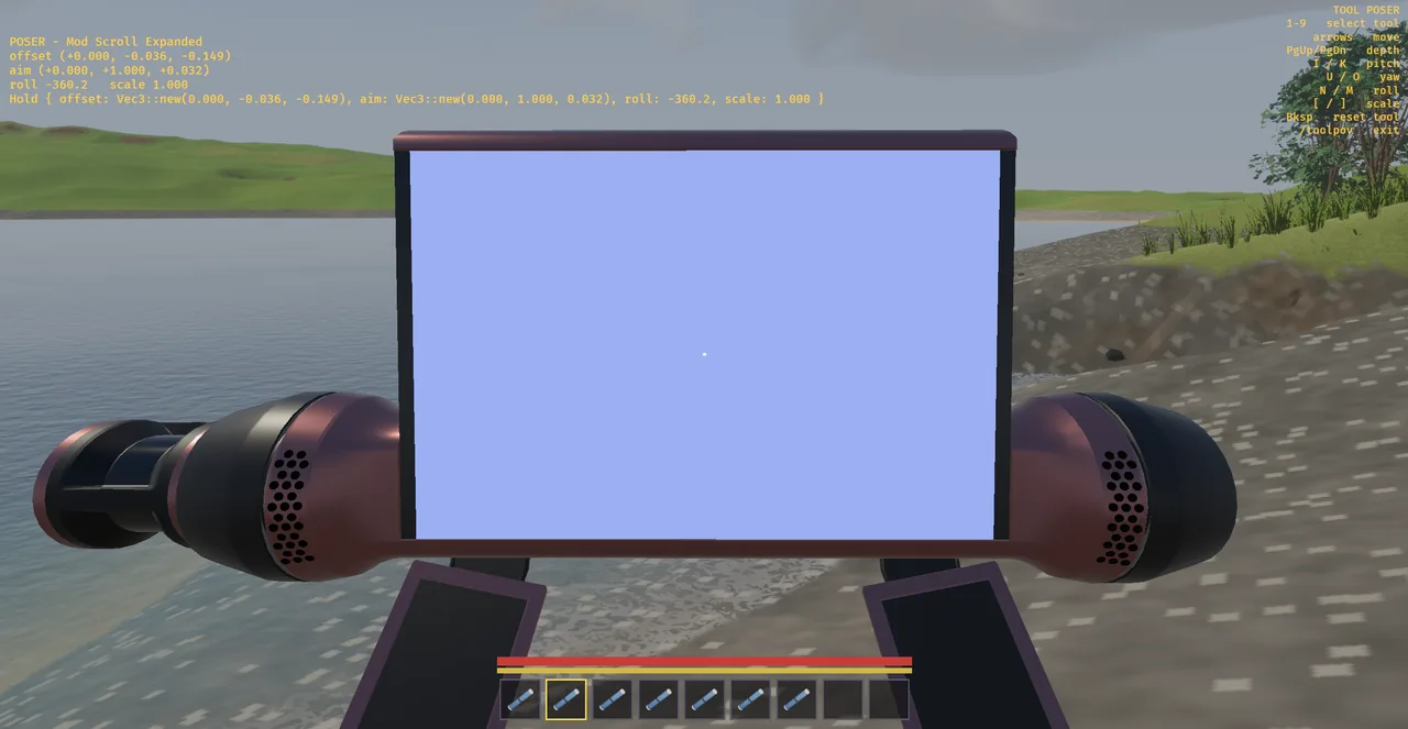 The Scroll held open in both hands, its screen slid out between the two ends.