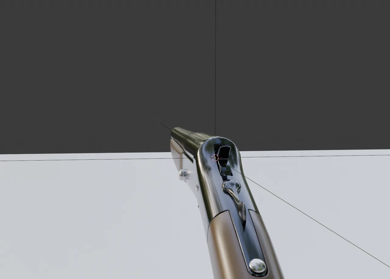 The shotgun from above, looking along the top of the receiver.